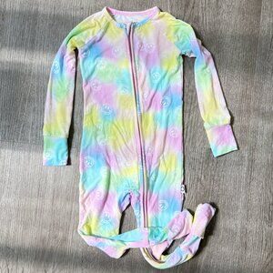 Dreamy Rainbow Smiley Face Zip Romper